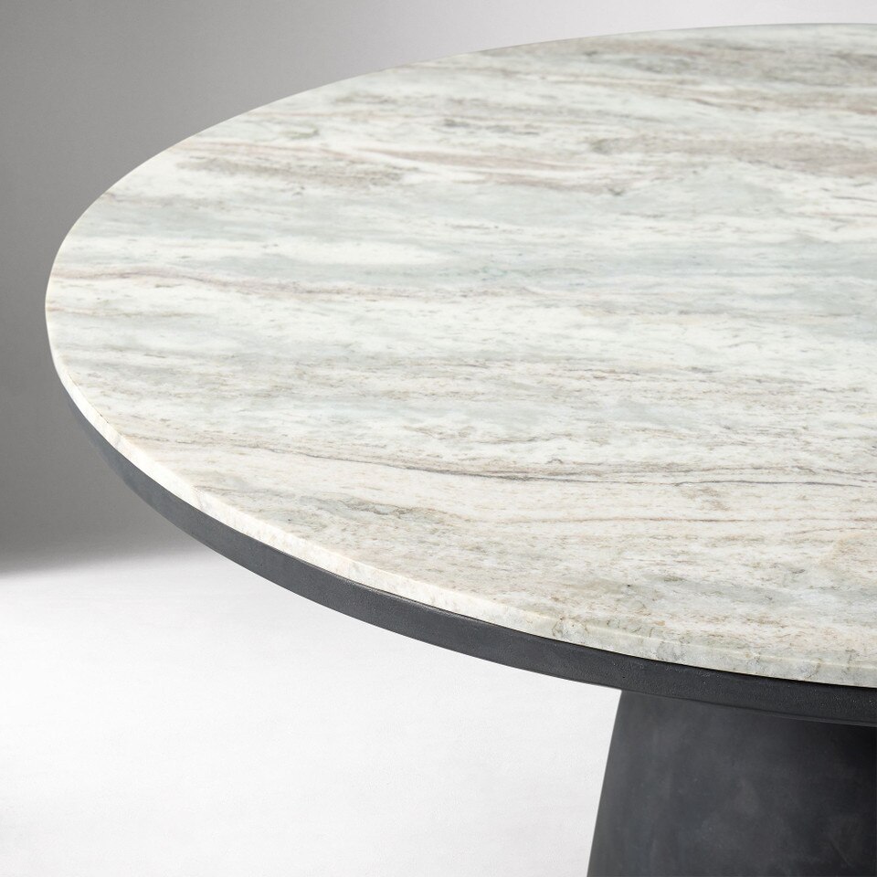 Leona Round Dining Table - Modern Marble Elegance | West Elm UK